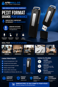Clé USB Enregistreur Intelligent : Pour Réunions, Cours et Surveillance Discrète