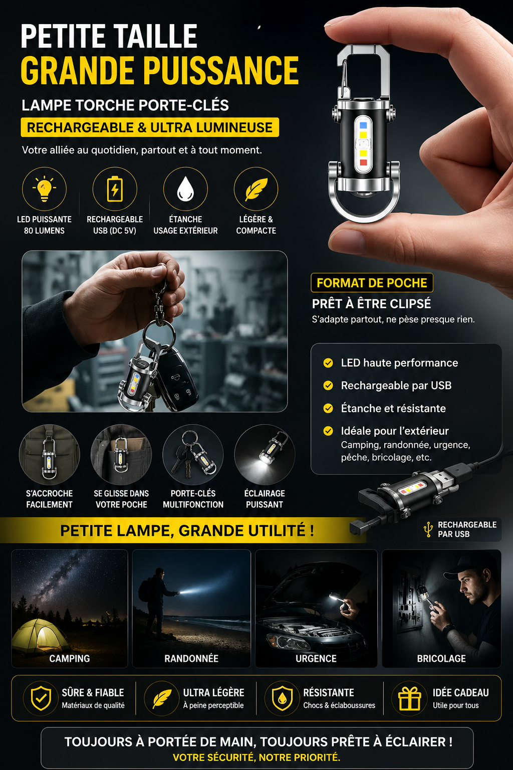 KeyLight Power - La Révolution Lumineuse de Poche & PowerBank