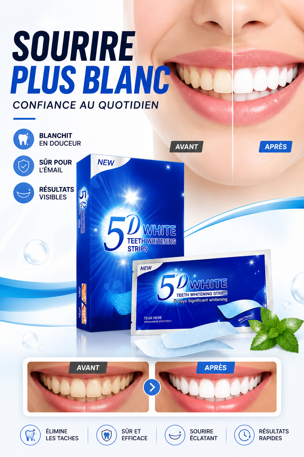 🦷 RETROUVEZ UN SOURIRE BLANC ET IRRÉSISTIBLE EN QUELQUES JOURS !