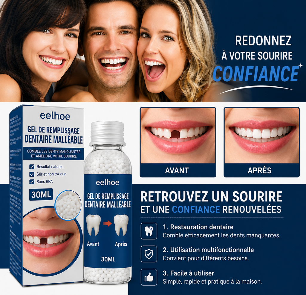 Gel de remplissage dentaire malléable