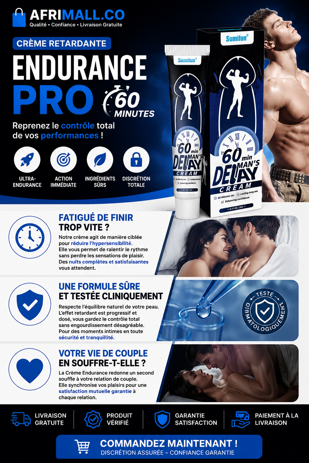 Creme Retardante Endurance Pro 60 Minutes